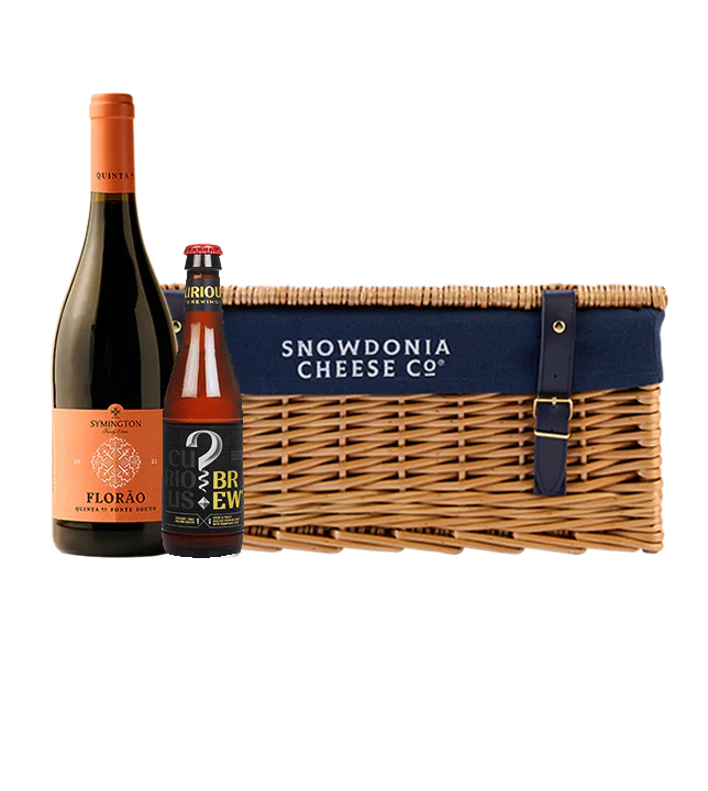 18” Wicker Hamper with Drinks